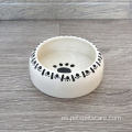 Logotipo personalizado Pets de cerámica Tazón de alimentación de perros